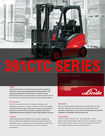 391 Series- 3,000-4,500# Cushion Tire LPG Forklift Trucks